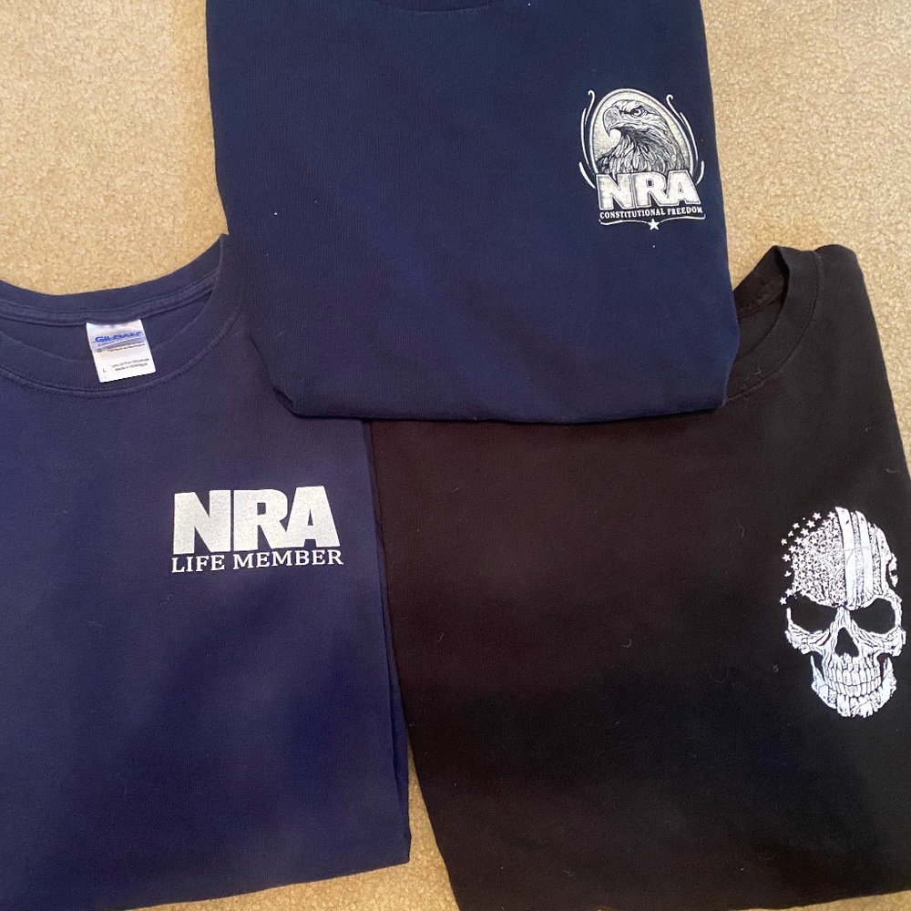 NRA Military USA Nine Line Like Mens T-Shirt